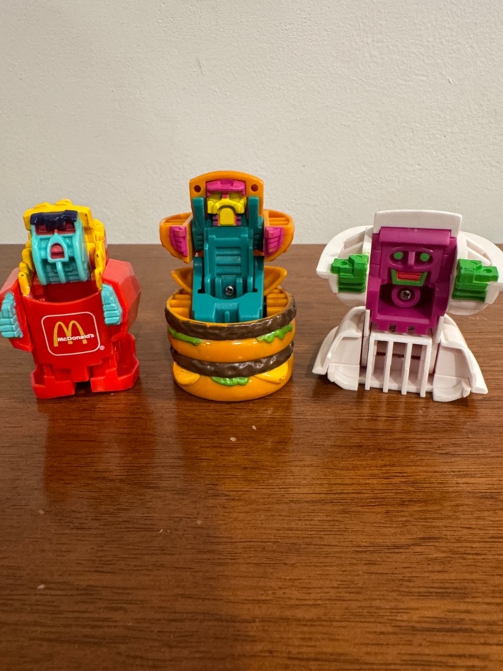 3 Vintage 1987 1988 McDonalds Robot Food Changeables Happy Meal Lot Transformers